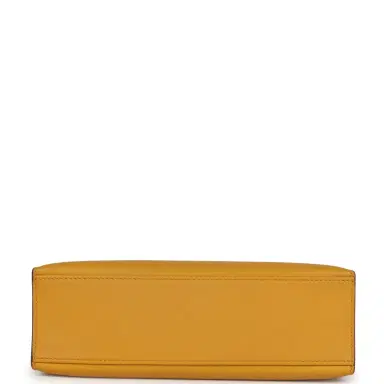 HERMÈS Pre-owned Hermes Kelly Pochette Jaune Ambre Swift Palladium Hardware | Thumbnail 6 HERMÈS Pre-owned Hermes Kelly Pochette Jaune Ambre Swift Palladium Hardware | Thumbnail 6