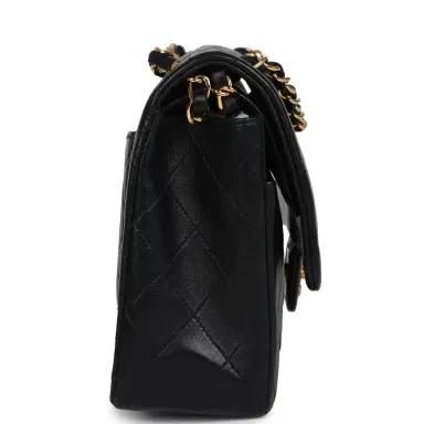 Chanel Vintage Chanel Medium Classic Double Flap Bag Black Lambskin Gold Hardware | Thumbnail 3 Chanel Vintage Chanel Medium Classic Double Flap Bag Black Lambskin Gold Hardware | Thumbnail 3