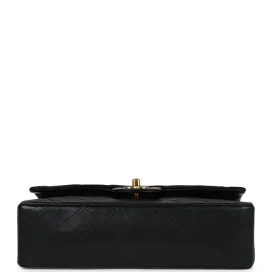 Chanel Vintage Chanel Medium Classic Double Flap Bag Black Lambskin Gold Hardware | Thumbnail 6 Chanel Vintage Chanel Medium Classic Double Flap Bag Black Lambskin Gold Hardware | Thumbnail 6