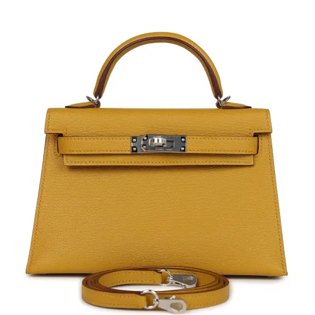 Hermes Kelly Sellier 20 Jaune Ambre Verso Chèvre Mysore Palladium Hardware Hermes Kelly Sellier 20 Jaune Ambre Verso Chèvre Mysore Palladium Hardware