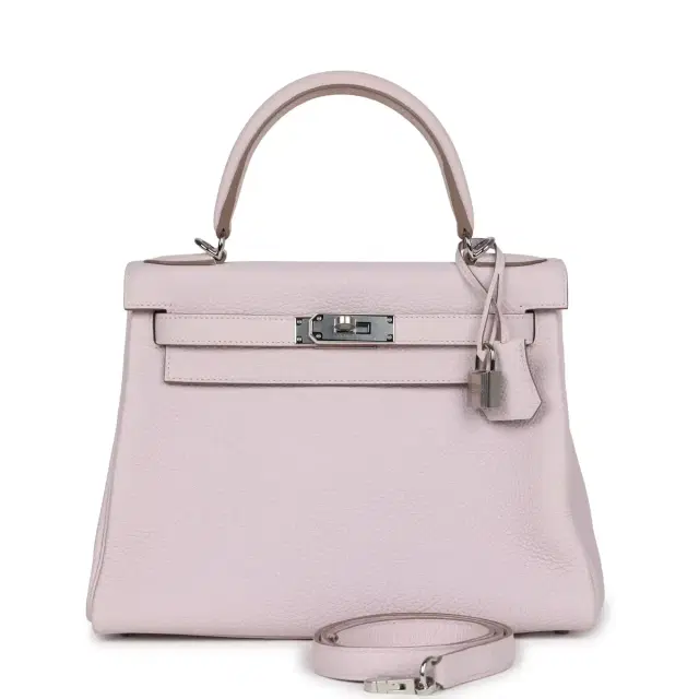Hermes Kelly Retourne 28 Mauve Pale Clemence Palladium Hardware Hermes Kelly Retourne 28 Mauve Pale Clemence Palladium Hardware