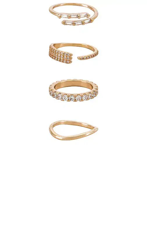 Crystal Embellished Ring Set Crystal Embellished Ring Set