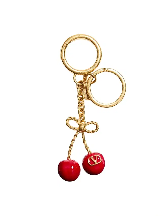 Women's Chez Metal and Enamel Bag Charm with Key Ring Women's Chez Metal and Enamel Bag Charm with Key Ring