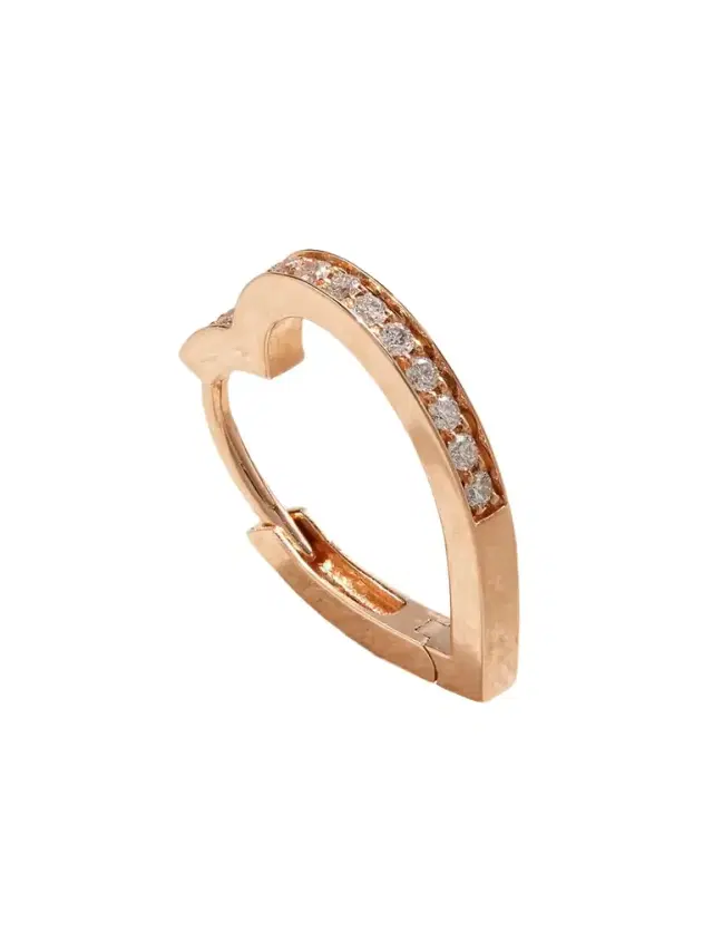 Antifer Heart Small 18-karat Rose Gold Diamond Single Earring Antifer Heart Small 18-karat Rose Gold Diamond Single Earring