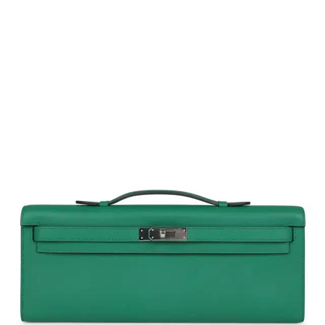 Hermes Kelly Cut Vert Vertigo Swift Palladium Hardware Hermes Kelly Cut Vert Vertigo Swift Palladium Hardware