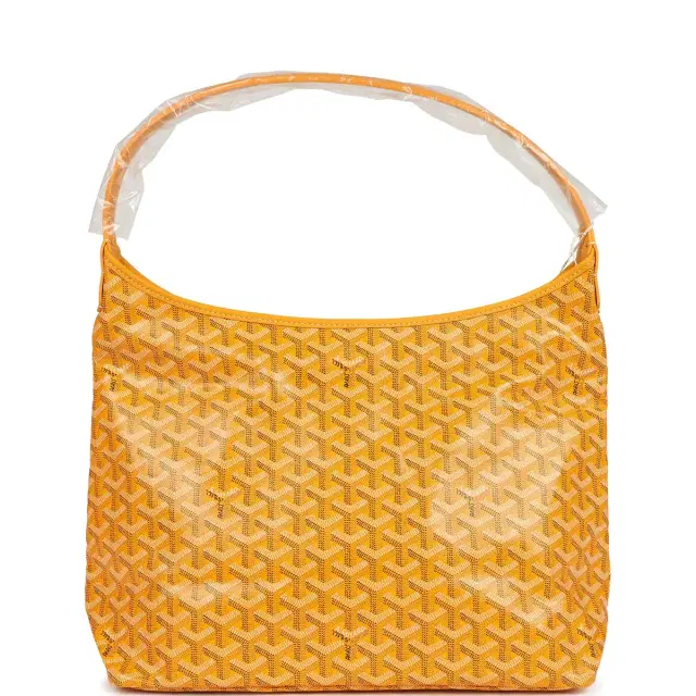 Goyard Goyardine Yellow Boheme PM Hobo Bag Palladium Hardware Goyard Goyardine Yellow Boheme PM Hobo Bag Palladium Hardware