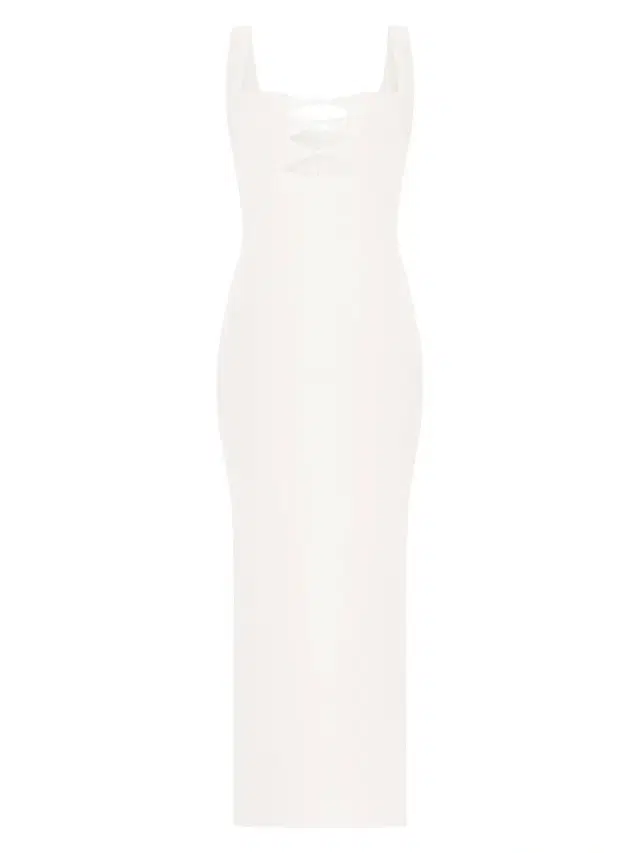Women's The Alessia Stretch-Crepe Cut-Out Gown - Alabaster Women's The Alessia Stretch-Crepe Cut-Out Gown - Alabaster
