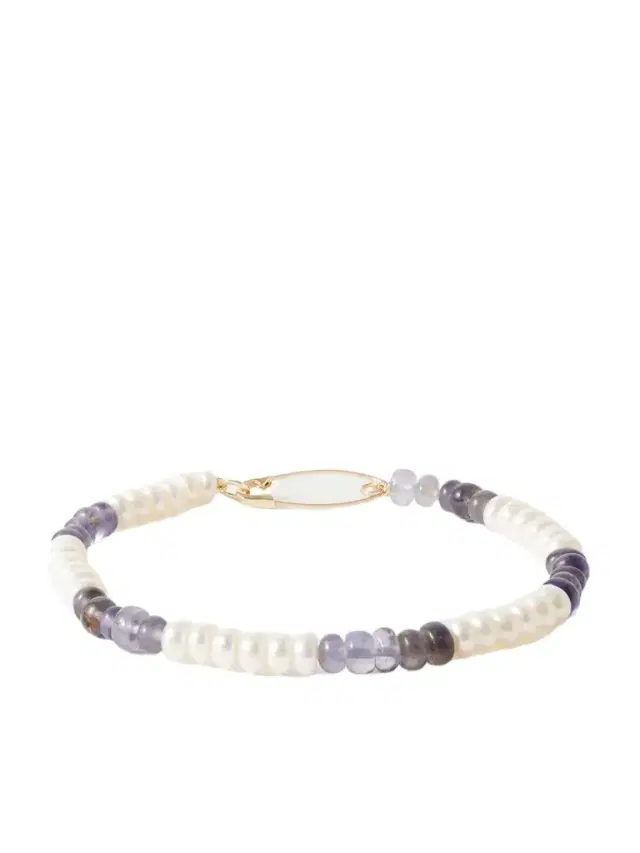 14-karat Gold, Iolite And Pearl Bracelet 14-karat Gold, Iolite And Pearl Bracelet