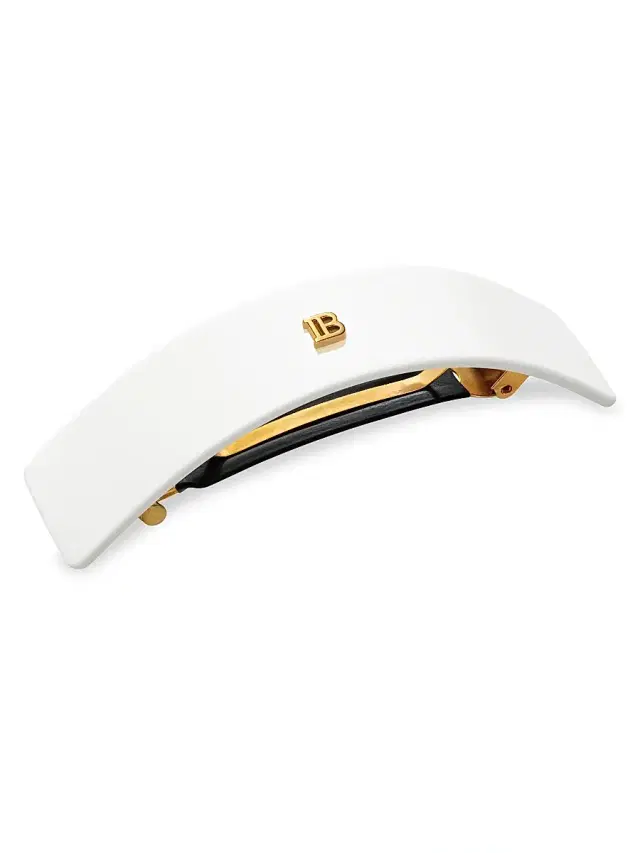 Women's Logo "B" Hair Barrette - White Women's Logo "B" Hair Barrette - White