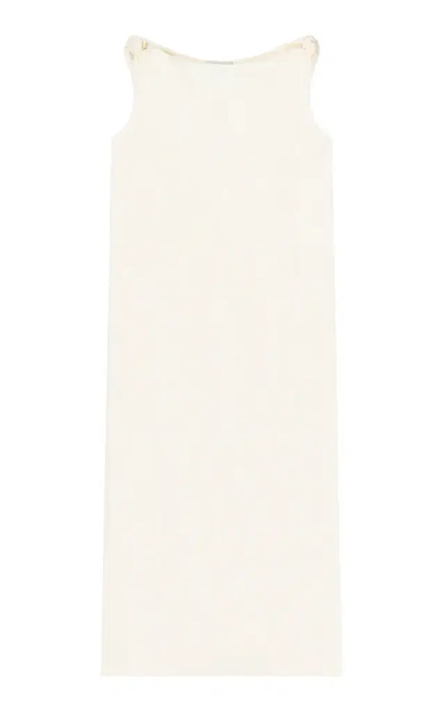 Moun Draped Silk Dress - White - XS Moun Draped Silk Dress - White - XS