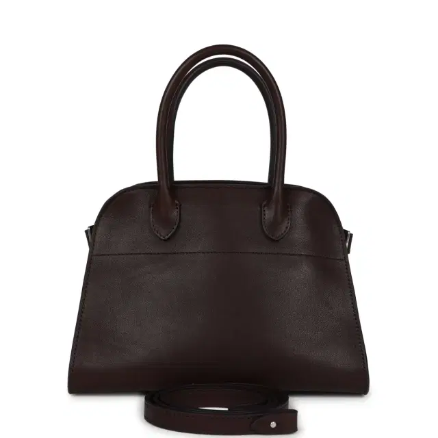 The Row Soft Margaux 10 Bag Chestnut Saddle Leather Silver Hardware The Row Soft Margaux 10 Bag Chestnut Saddle Leather Silver Hardware