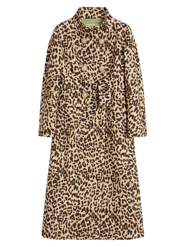 Women's Cloth Coat in Animalier Print Women's Cloth Coat in Animalier Print