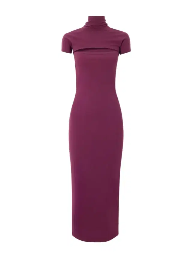 Stretch-jersey Turtleneck Midi Dress Stretch-jersey Turtleneck Midi Dress