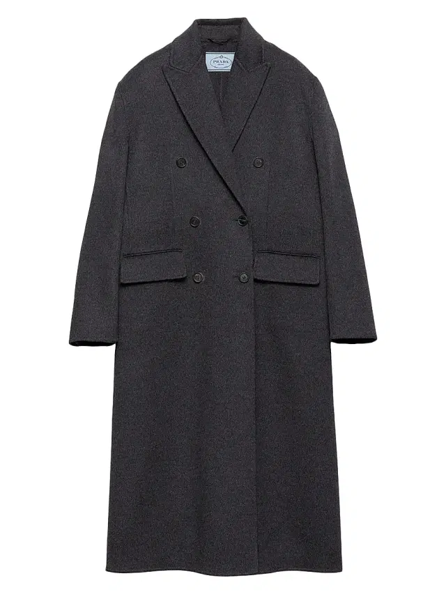 Women's Double-Breasted Double Cashwool Coat - Grey Women's Double-Breasted Double Cashwool Coat - Grey