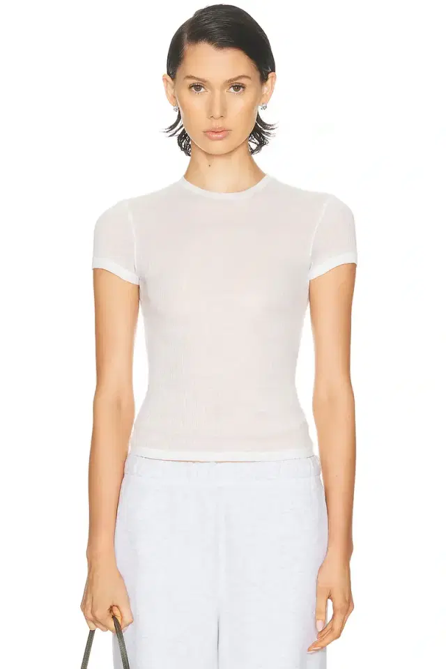 Sheer Cotton Crewneck Standard T-Shirt Sheer Cotton Crewneck Standard T-Shirt