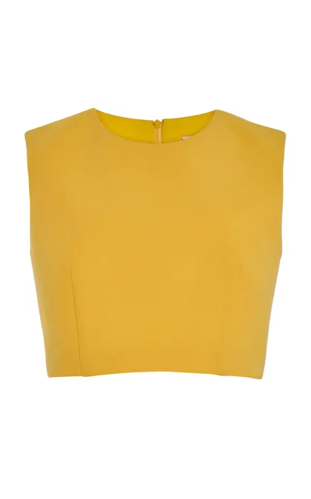 Cropped Bi-Stretch Wool Tailored Top Cropped Bi-Stretch Wool Tailored Top