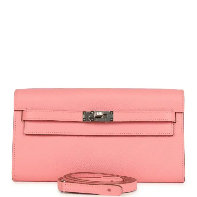 Hermes Kelly Wallet To Go Rose Confetti Epsom Palladium Hardware Hermes Kelly Wallet To Go Rose Confetti Epsom Palladium Hardware