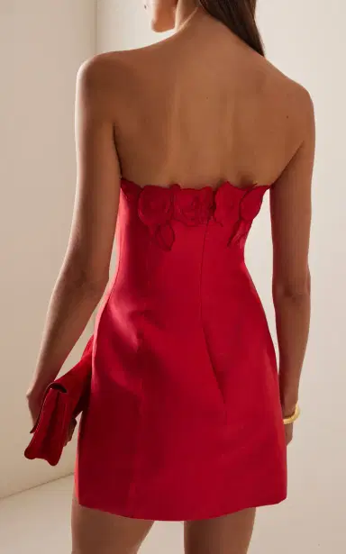 LEO LIN Exclusive Rosario Appliquéd Linen Bustier Mini Dress | Thumbnail 4 LEO LIN Exclusive Rosario Appliquéd Linen Bustier Mini Dress | Thumbnail 4