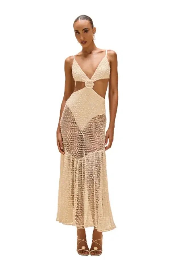CROCHET BLOOM CUT OUT BEACH DRESS CROCHET BLOOM CUT OUT BEACH DRESS
