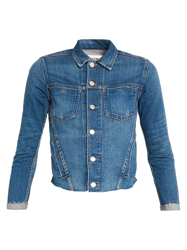Women's Janelle Raw-Edge Denim Jacket Women's Janelle Raw-Edge Denim Jacket