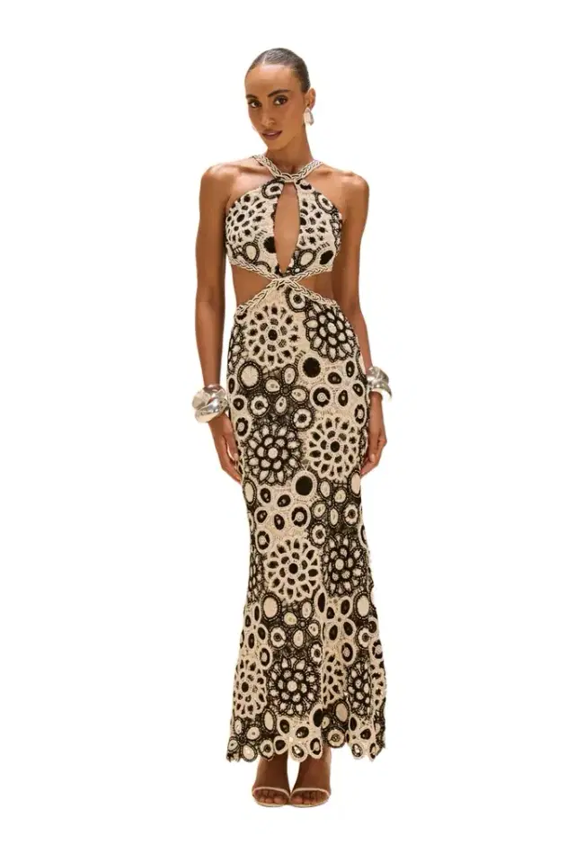 CORAL CROCHET MAXI DRESS CORAL CROCHET MAXI DRESS
