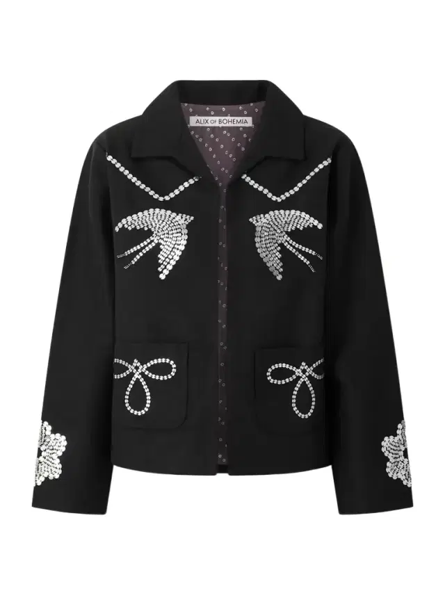 Francis Lovebird Embellished Silk Jacket Francis Lovebird Embellished Silk Jacket