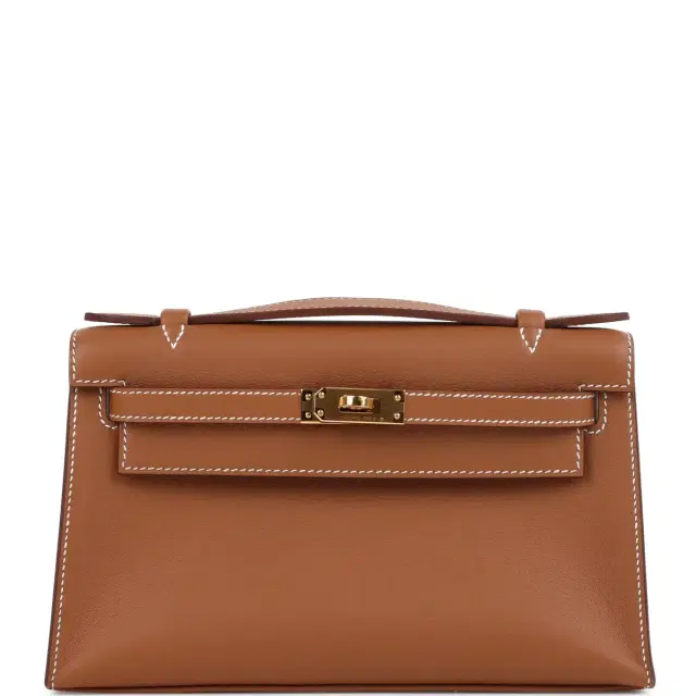 Hermes Kelly Pochette Gold Swift Gold Hardware Hermes Kelly Pochette Gold Swift Gold Hardware