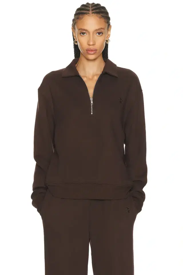 Zip-up Polo Sweatshirt Zip-up Polo Sweatshirt