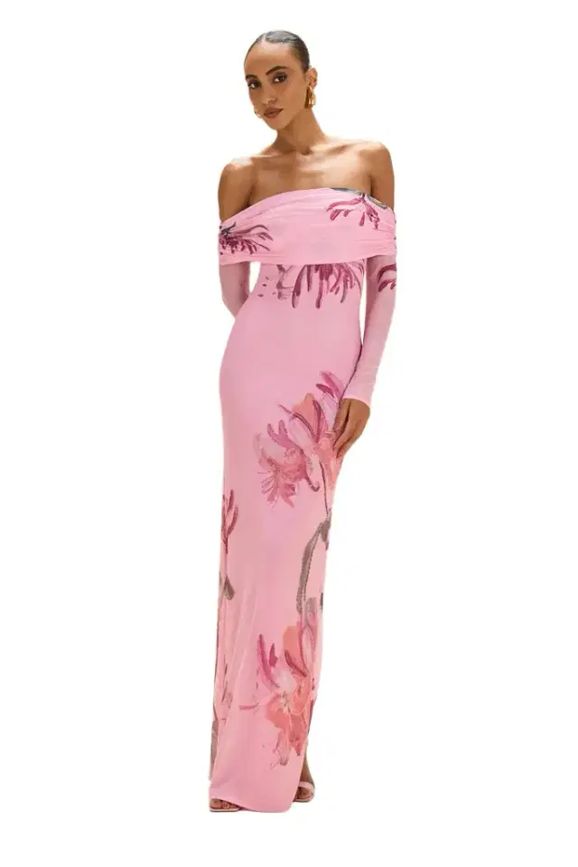 HONEY FLOWER TULLE MAXI DRESS HONEY FLOWER TULLE MAXI DRESS