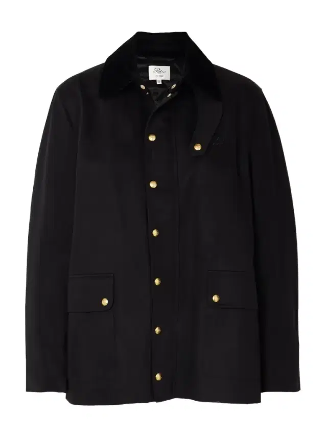 + Ritz Paris Corduroy-trimmed Embroidered Cotton-twill Jacket + Ritz Paris Corduroy-trimmed Embroidered Cotton-twill Jacket