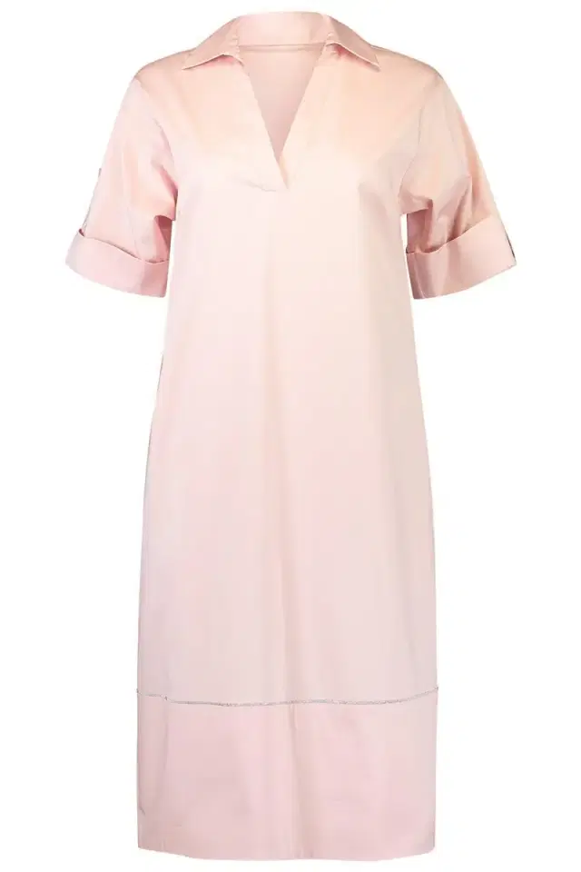 V Neck Stretch Midi Dres V Neck Stretch Midi Dres