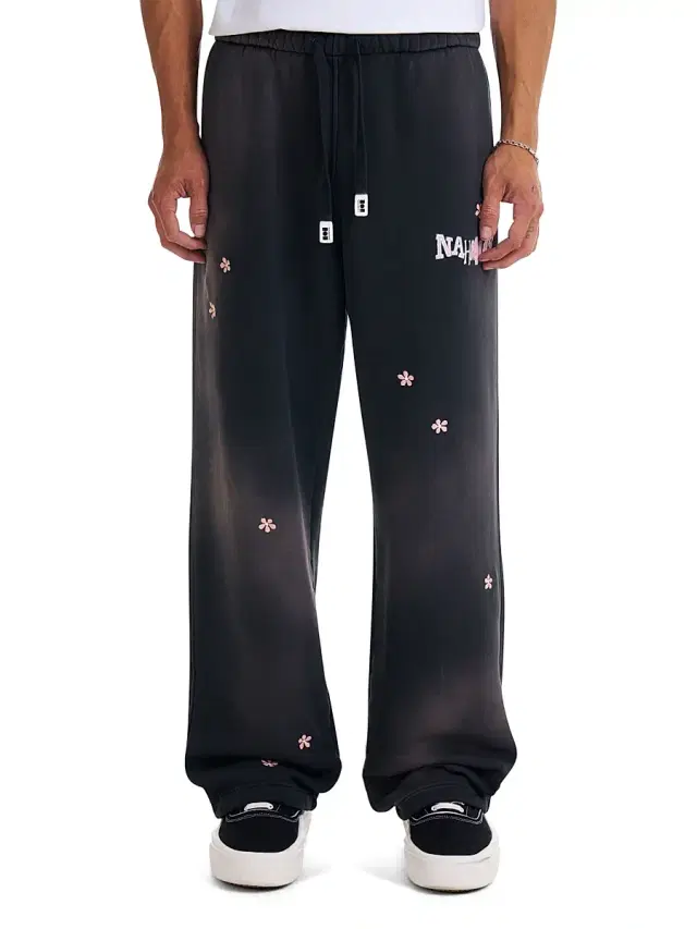 Men's Flower Groms Wide-Leg Sweatpants Men's Flower Groms Wide-Leg Sweatpants
