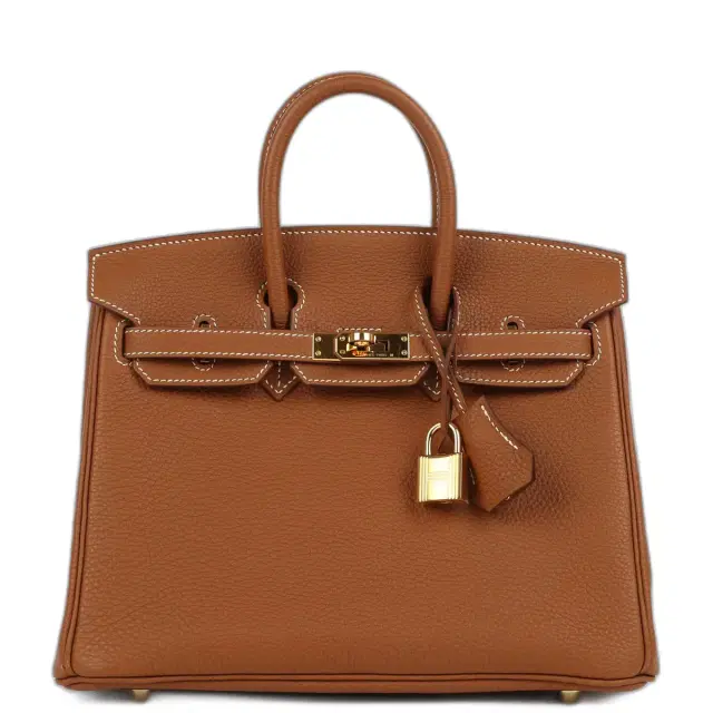 Pre-owned Hermes Birkin 25 Gold Togo Gold Hardware Pre-owned Hermes Birkin 25 Gold Togo Gold Hardware