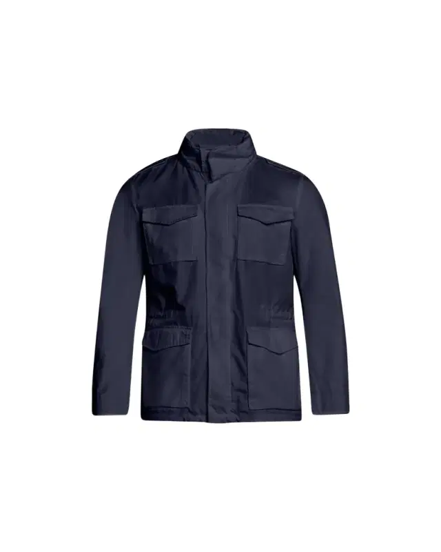 Men's Cotton Concealed-Zip Safari Jacket Men's Cotton Concealed-Zip Safari Jacket