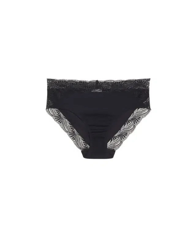 Cotton Delight Lace-Trim High-Cut Briefs Cotton Delight Lace-Trim High-Cut Briefs