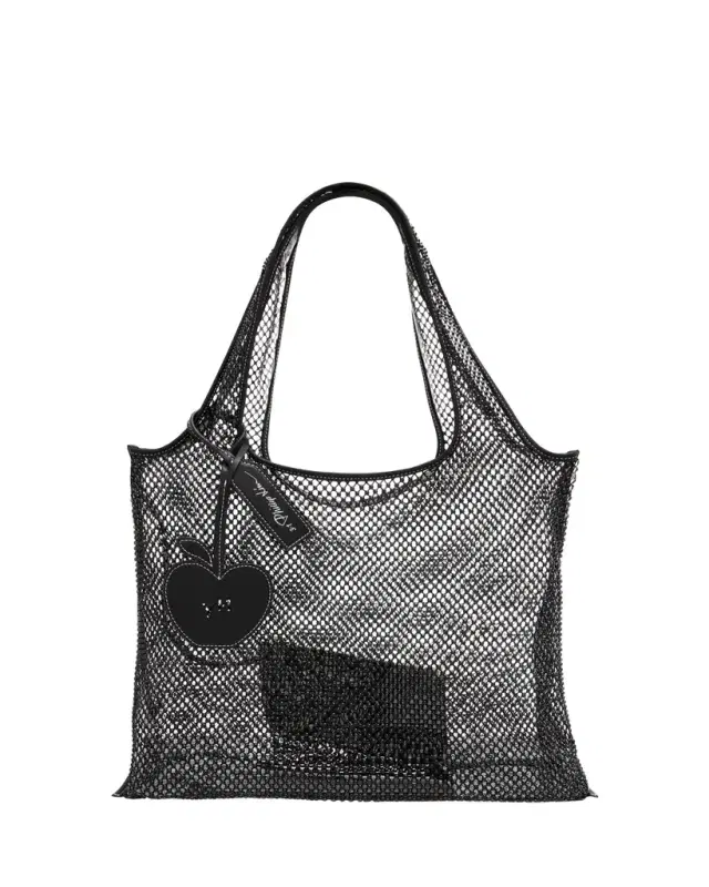 Embellished Mesh Market Tote Bag Embellished Mesh Market Tote Bag
