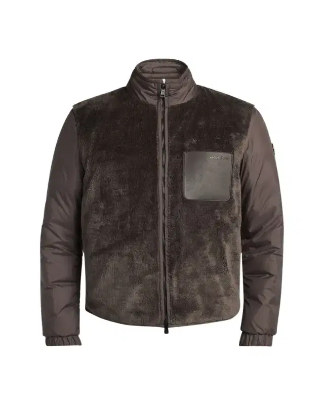 Men's Edit Dark Brown Teddy Fleece and Padded Reversible Livra Jacket Men's Edit Dark Brown Teddy Fleece and Padded Reversible Livra Jacket