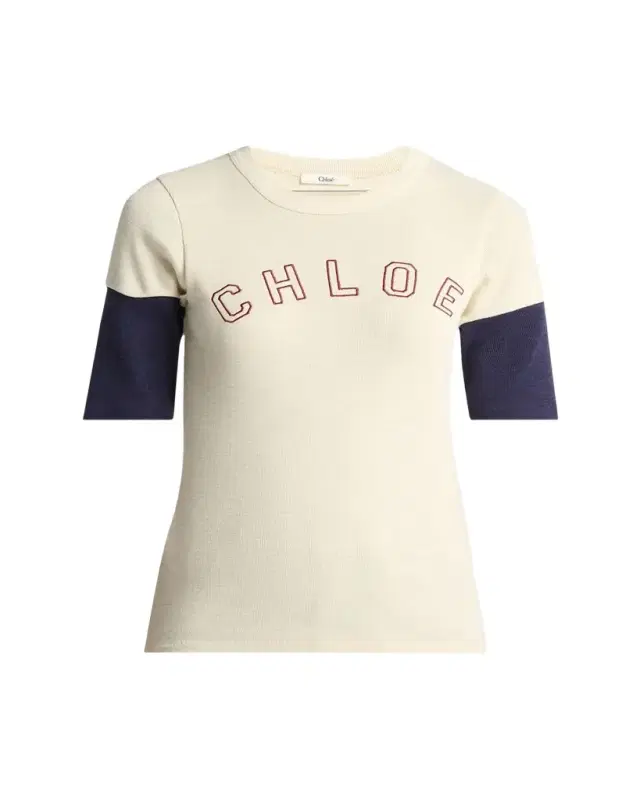 Logo Embroidered Heavy Cotton Wool T-Shirt Logo Embroidered Heavy Cotton Wool T-Shirt