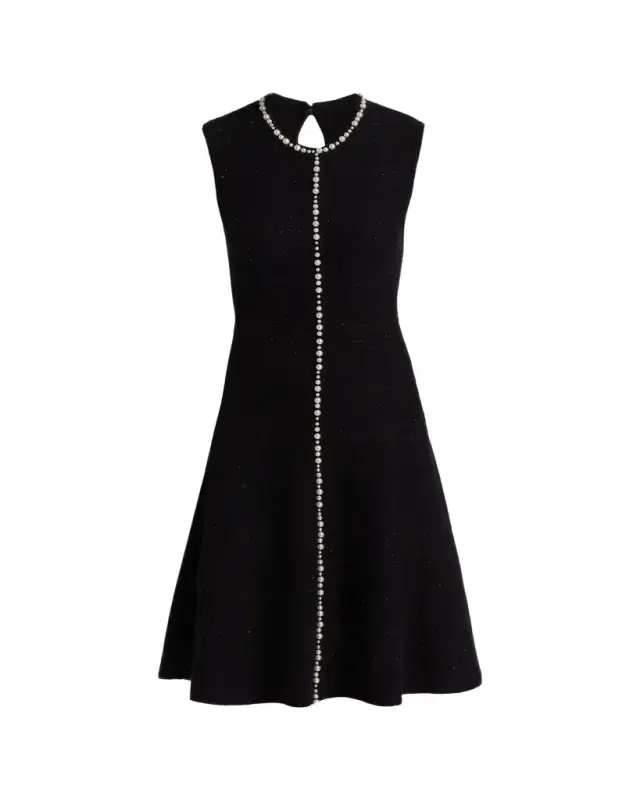 Sleeveless Beaded Metallic Knit Dress Sleeveless Beaded Metallic Knit Dress