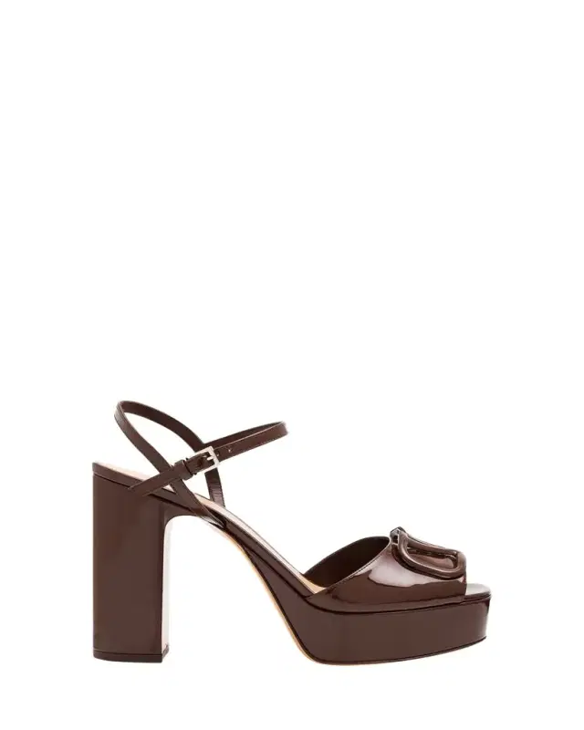 VLogo Signature Patent Leather Platform Sandals VLogo Signature Patent Leather Platform Sandals