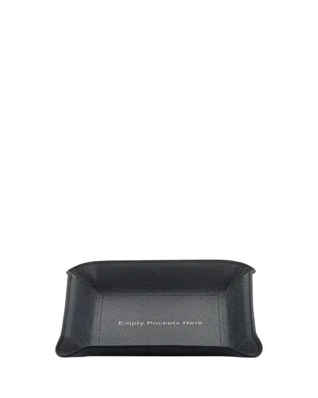 "Empty Pockets Here" Leather Valet Tray "Empty Pockets Here" Leather Valet Tray