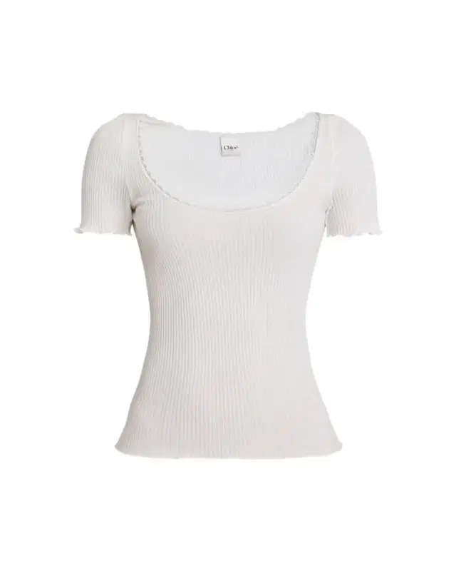 Lace-Trim Ribbed Scoop-Neck Top Lace-Trim Ribbed Scoop-Neck Top