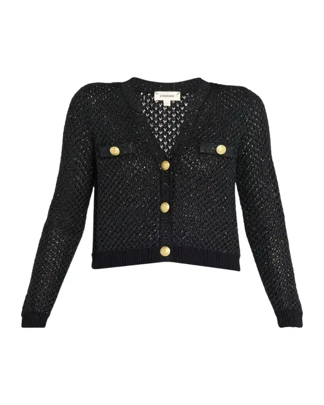 Blanca Sequined Cropped Cardigan Blanca Sequined Cropped Cardigan