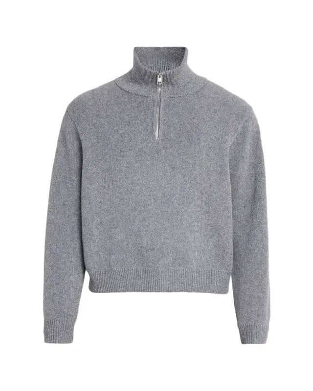 Men's Wool and Cotton Quarter-Zip Sweater Men's Wool and Cotton Quarter-Zip Sweater