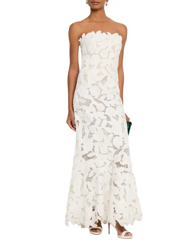 Valletta Strapless Floral Lace Maxi Dress Valletta Strapless Floral Lace Maxi Dress