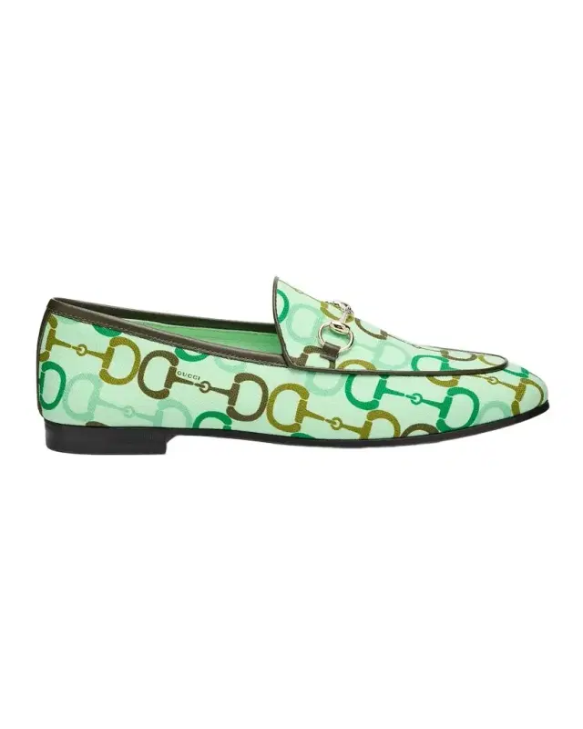 Jordaan Printed Cotton Horsebit Loafers Jordaan Printed Cotton Horsebit Loafers