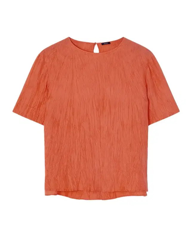 Brunet Crewneck Crinkled Habotai Silk Top Brunet Crewneck Crinkled Habotai Silk Top