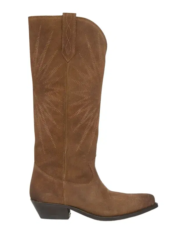 Wish Star Embroidered Suede Western Boots Wish Star Embroidered Suede Western Boots