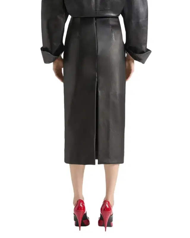 Leather Midi Pencil Skirt Leather Midi Pencil Skirt