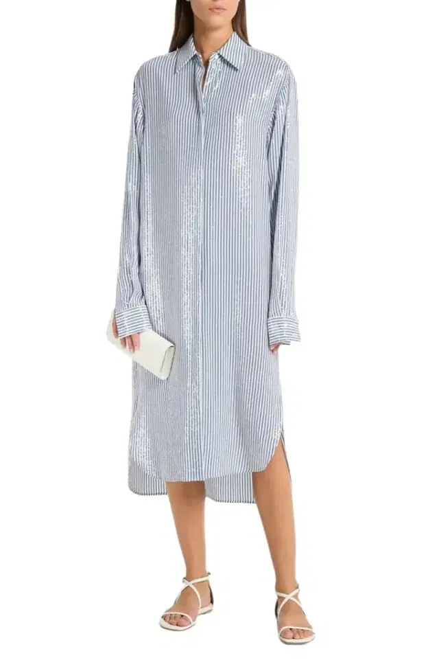 Embellished Oversized Shirt Dress Embellished Oversized Shirt Dress